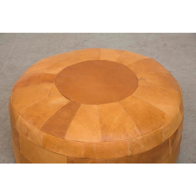 XL Vintage Inspired Caramel Ottoman Chairish