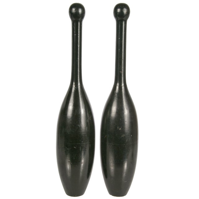 Vintage Wooden Exercise Juggling Pins Pair Chairish