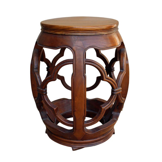 Chinese Wood Drum Stool Chairish