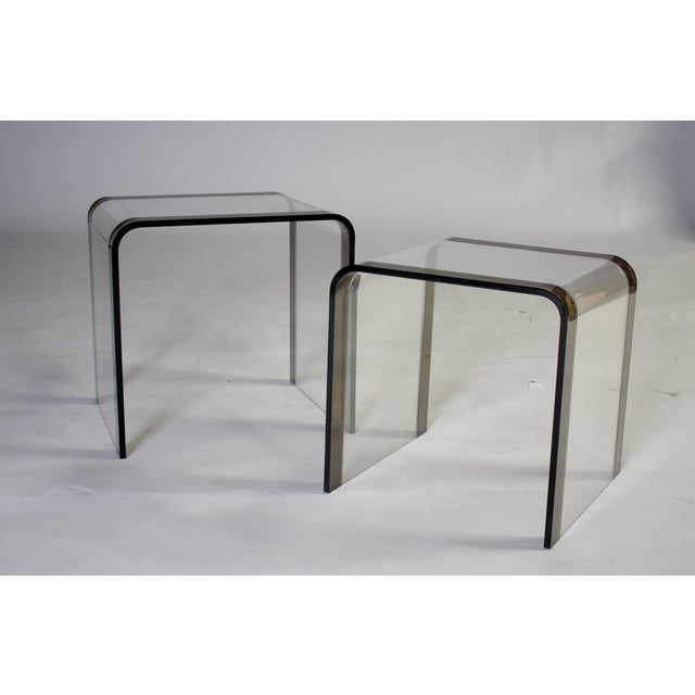 Lucite Waterfall Nesting Tables Pair Chairish