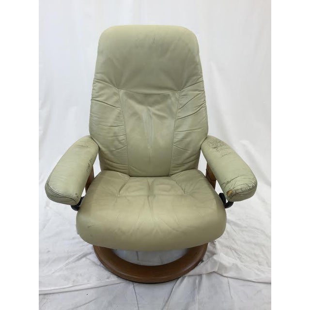 Vintage Ekornes Norway Stressless Chair & Ottoman | Chairish