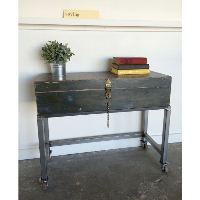 Green Tool Box Cart Chairish