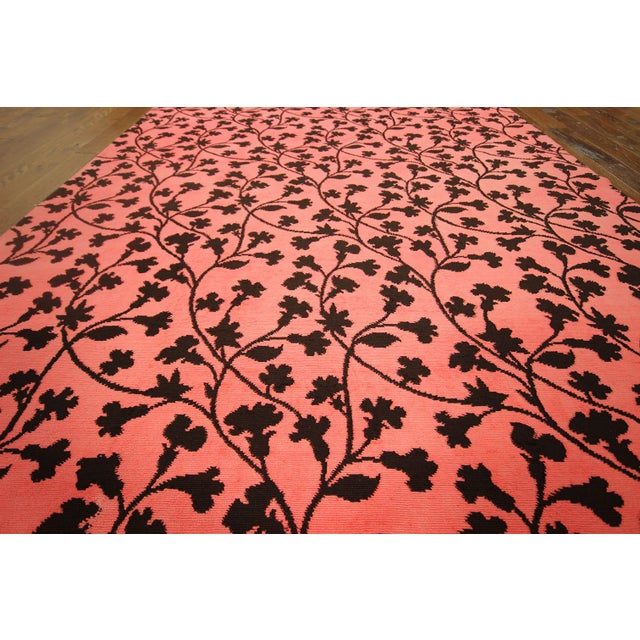 Overdyed Pink & Brown Floral Wool Rug 8'x10' Chairish