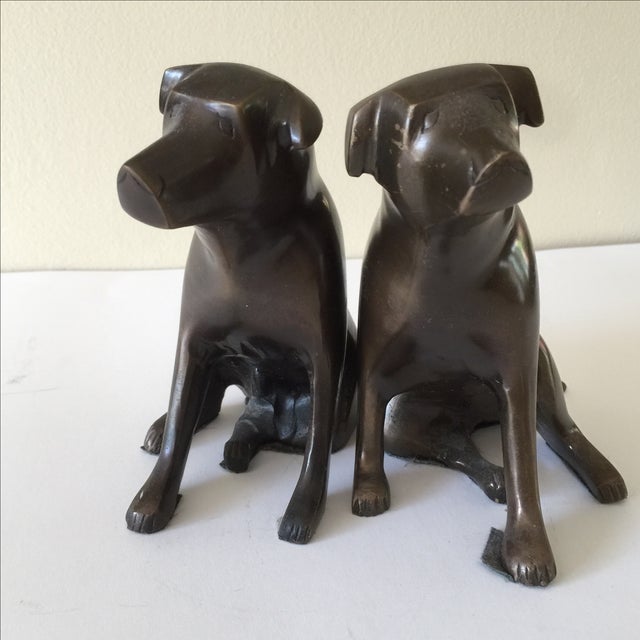 Bronze Dog Bookends Pair Chairish