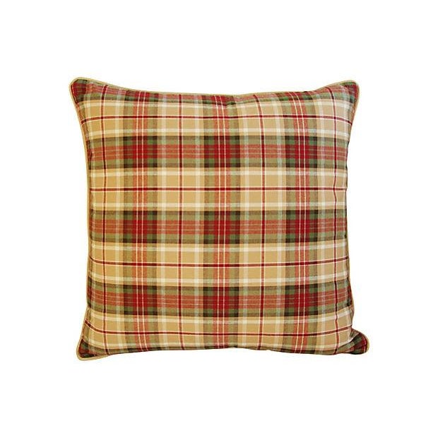 Designer Ralph Lauren Tartan Plaid Pillows Pair Chairish