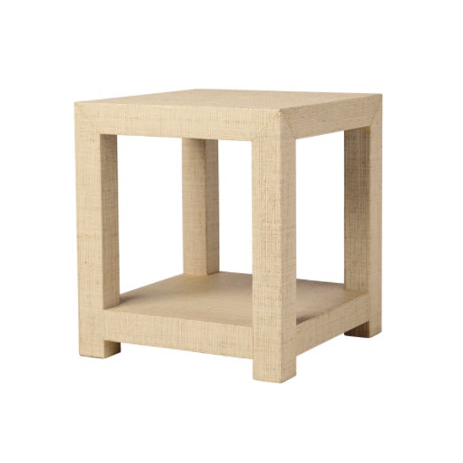 Image of Blake Raffia Side Tables A Pair