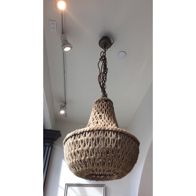 Jute Macrame Pendant Light Fixture New Chairish