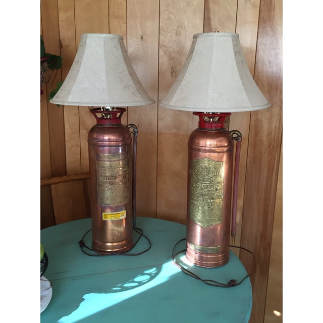 Vintage Brass Fire Extinguisher Table Lamp Chairish