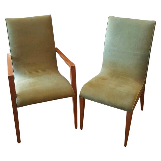 Lime Ulta Suede Dining Chairs Set of 6 Chairish