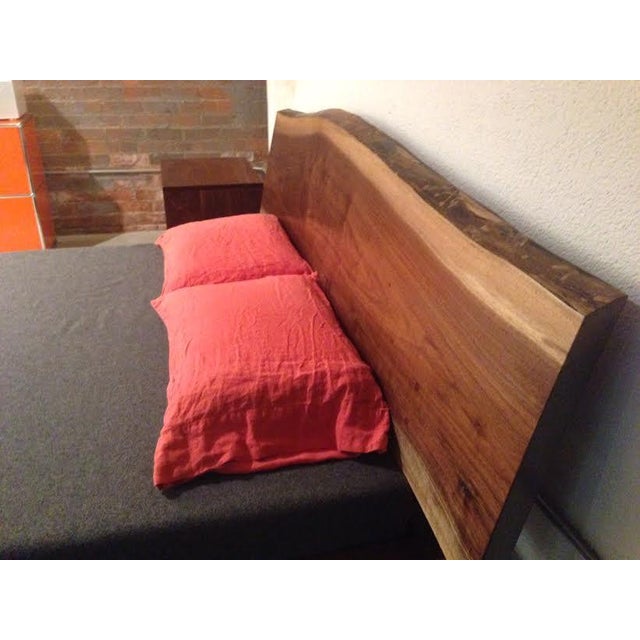 Solid Walnut Bed, Live Edge Headboard/Baseboard Chairish