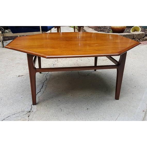 MidCentury Octagonal Wood Coffee Table Chairish