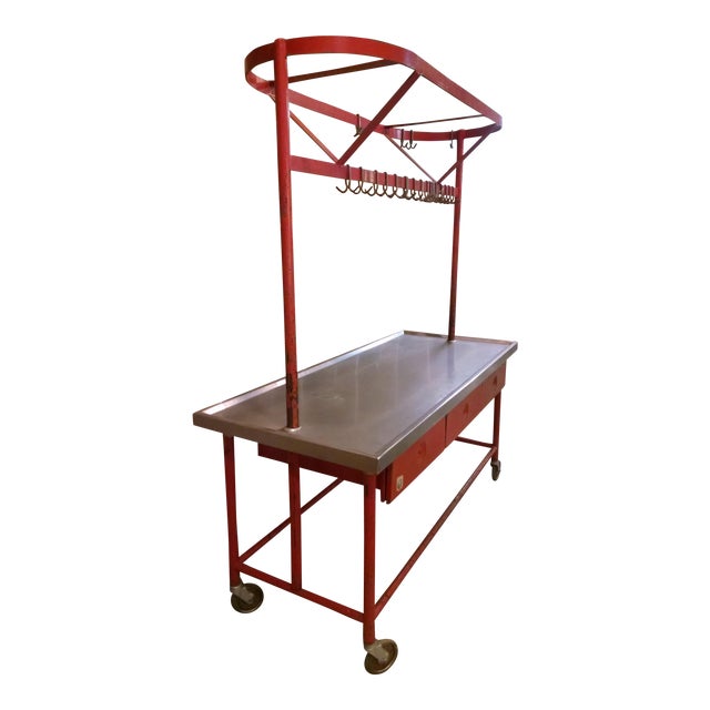 Rolling Industrial Prep Work Table Chairish