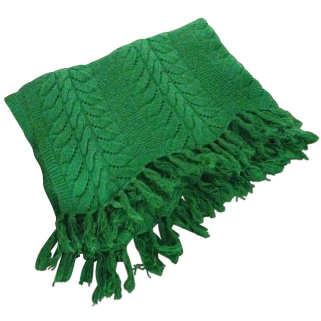Vintage Emerald Green Throw Chairish