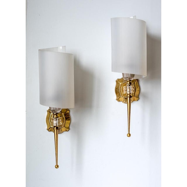 Mid-Century Modern French Wall Sconces - A Pair Chairish