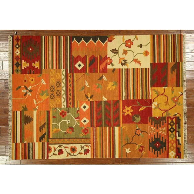 Navajo Style Hand Knotted Kilim Rug 4'6" x 6'5" Chairish