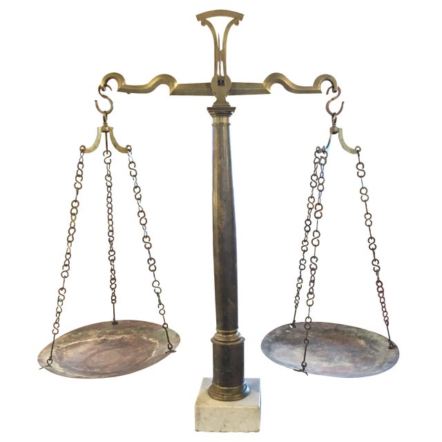 Large Antique Bronze Scale Chairish
