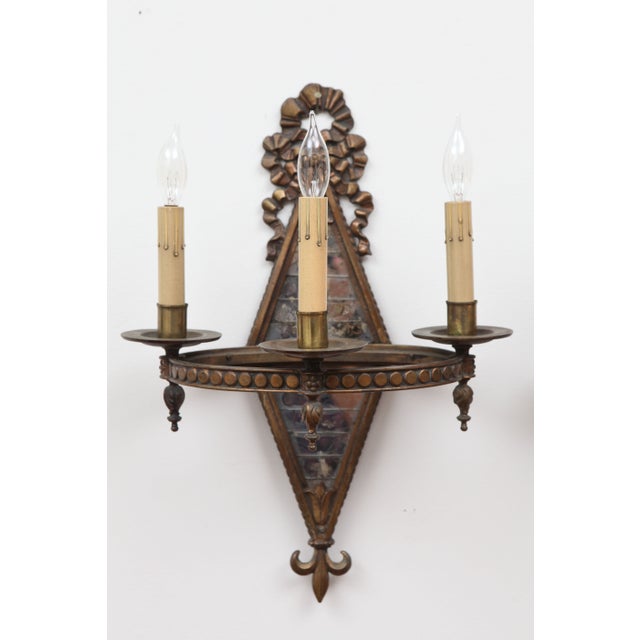 Art Nouveau Mirrored Sconces A Pair Chairish