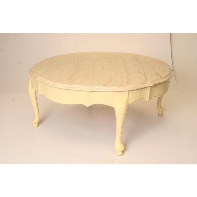 Vintage French Provincial Marble Top Round Coffee Table Chairish