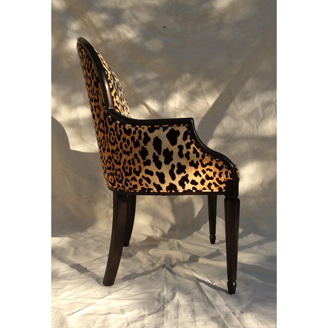 Velvet Animal Print Accent Chair | Chairish