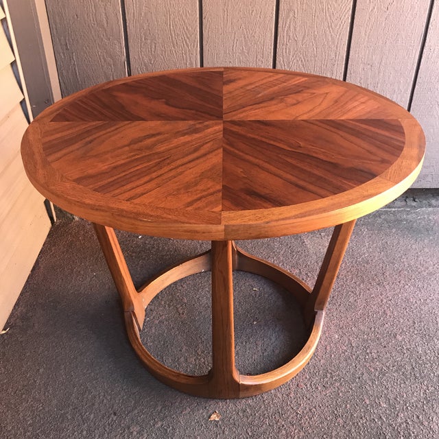 Mid-Century Modern Round Lane Side Table | Chairish