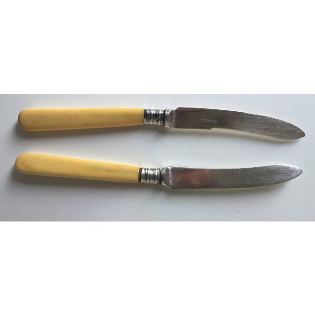 Antique Bone Handle Silver Knives A Pair Chairish