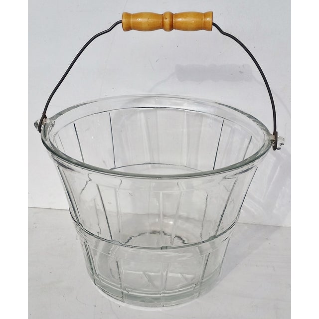 Vintage Glass Bucket W Handle, Wine Cooler Chairish