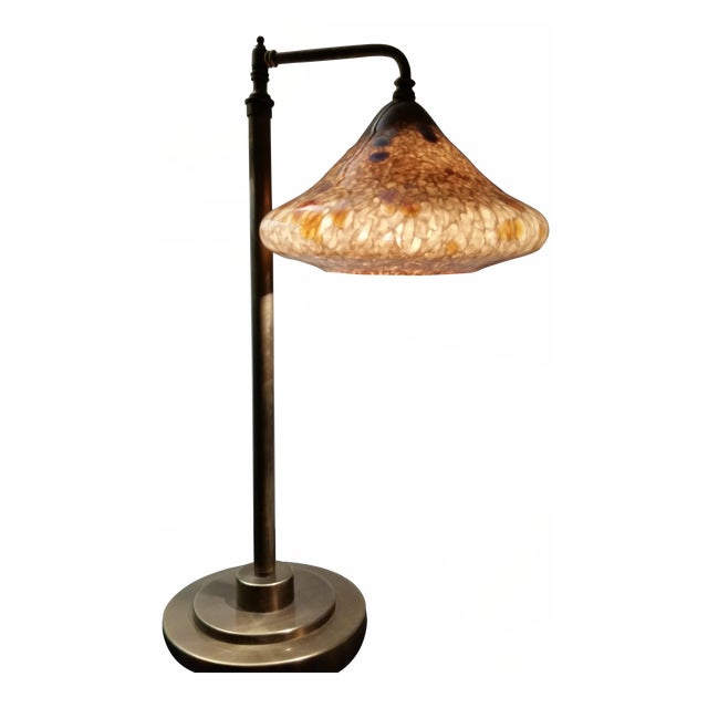 Spot Glass Shaded Bridge Arm Table Lamp Chairish