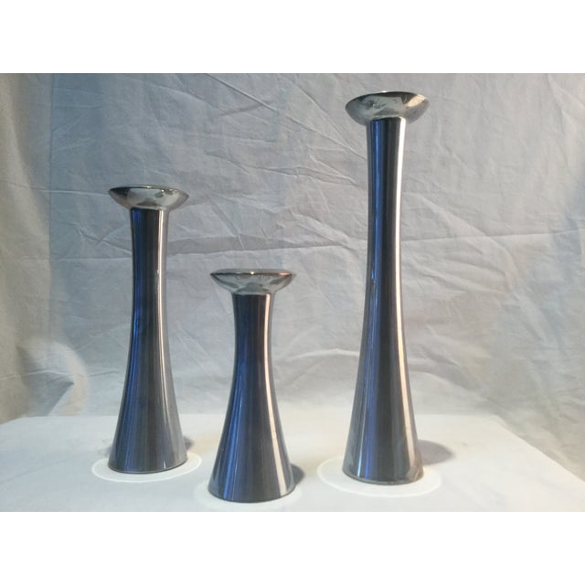 Nambe Silver Candle Holders Set of 3 Chairish