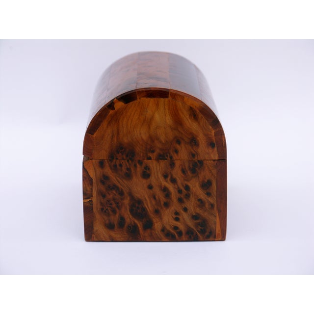 Decorative Juniper Burl Wood Box | Chairish