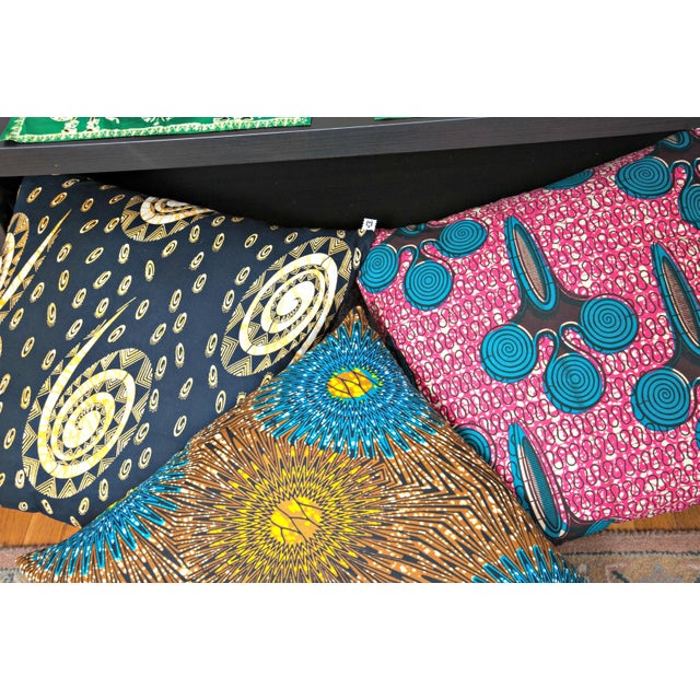 Sample Sale XL Wax Print Floor Pillow Cover Chairish