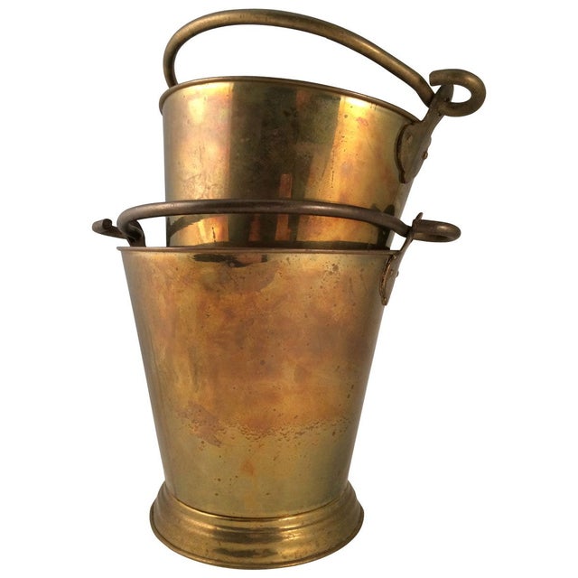 Vintage Brass Fire Buckets A Pair Chairish