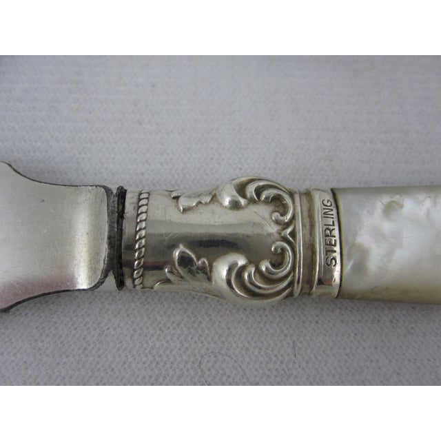 English Pearl Handled Sterling Plate Servers 5 Chairish