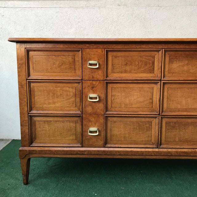 MidCentury Henredon Vintage 6Drawer Burl Dresser Chairish
