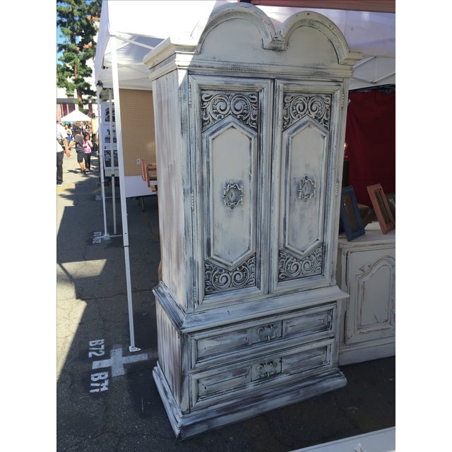 Shabby Chic White Traditional Tall Armoire Chairish