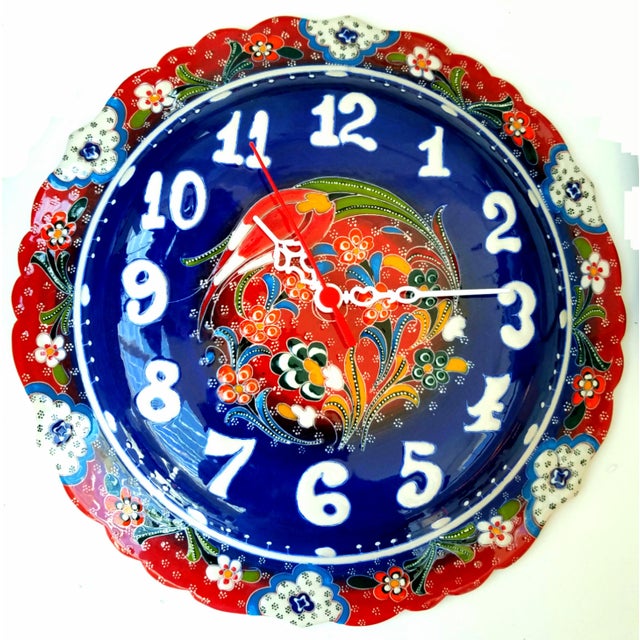 Whimsical Handmade Wall Clock | Chairish