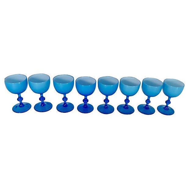 Blue Cordial Glasses Set of 8 Chairish