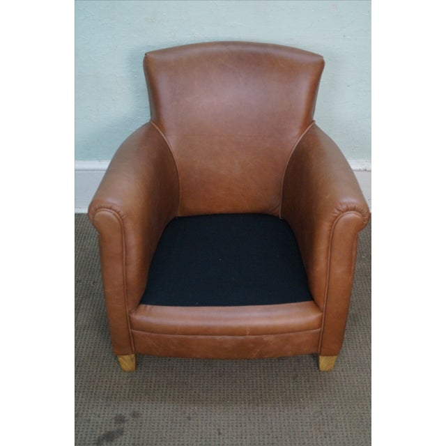 Pottery Barn Brown Leather Club Chair Chairish