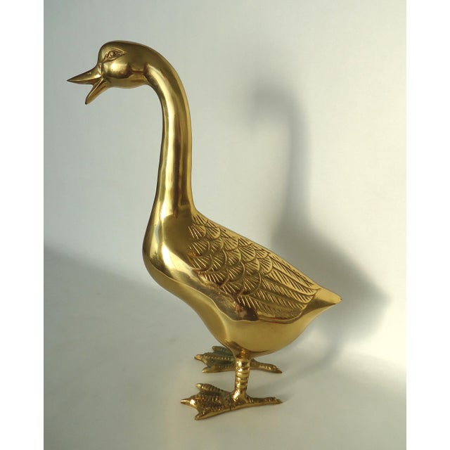 Vintage Brass Goose Figure Chairish