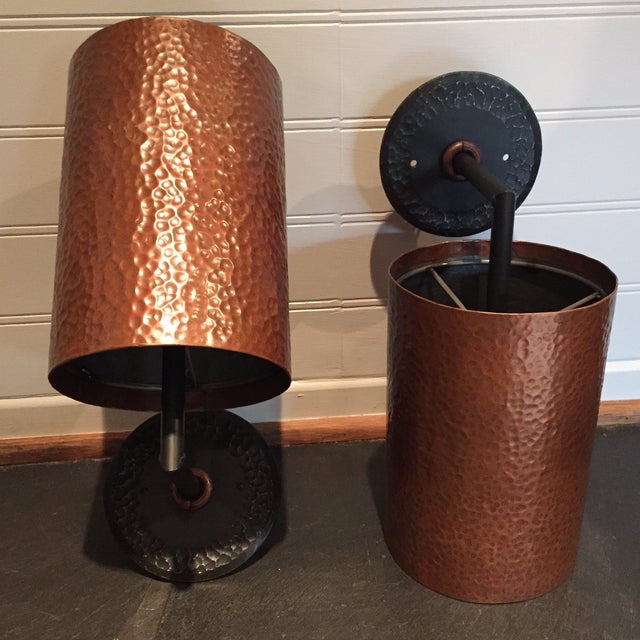 Hammered Copper Sconces - A Pair Chairish