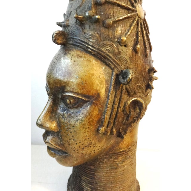Benin Queen Ife Bronze Head Sculpture Chairish