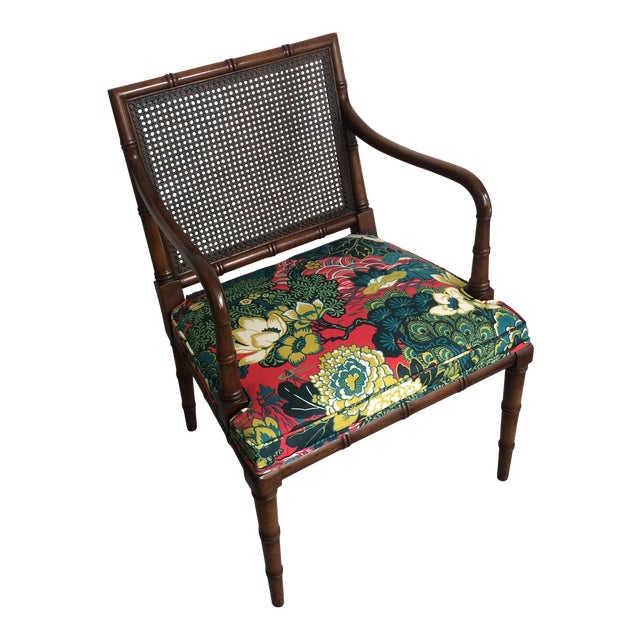 Vintage Faux Bamboo Accent Chair Chairish