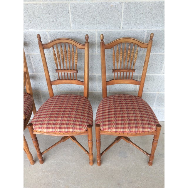 Ethan Allen Maple Dining Chairs - Set of 6 | Chairish