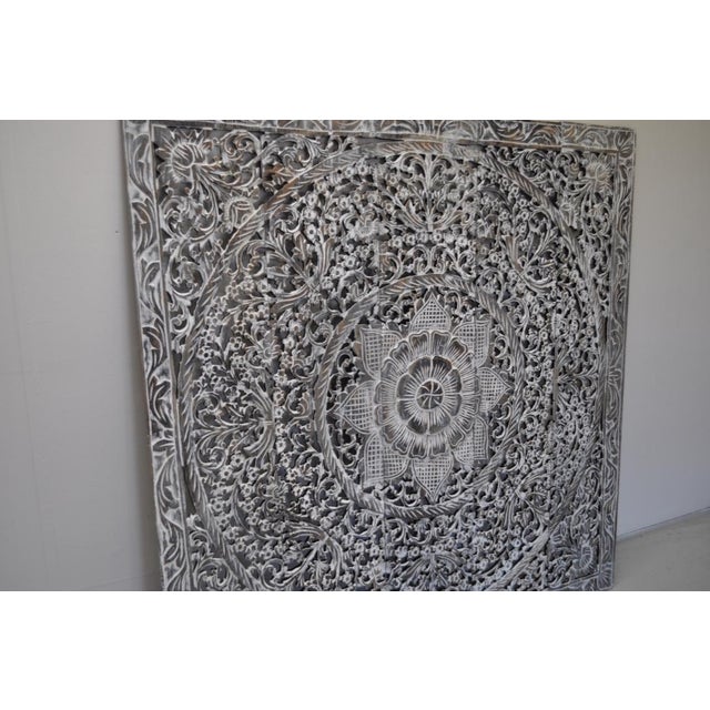 HandCarved Teak Headboard or Wall Art Panels Chairish