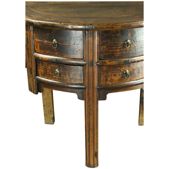 Antique Chinese Half Moon Accent Table | Chairish