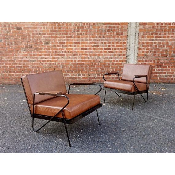 Modernist Iron Lounge Chair Chairish