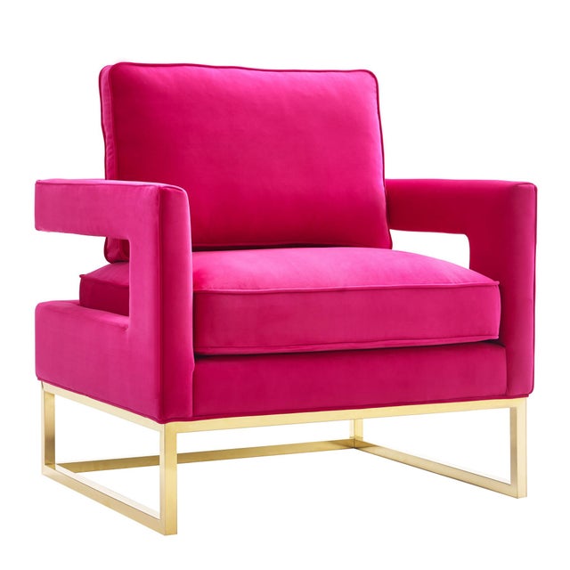 New Hot Pink Velvet Chair Chairish