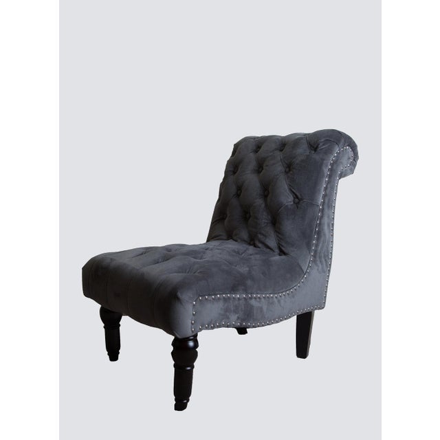 Restoration Hardware Tufted Velvet Slipper Chair Chairish