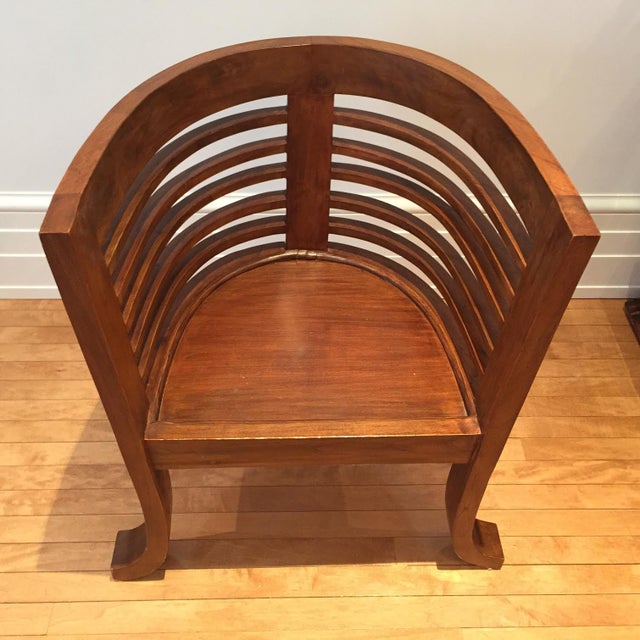 Unique Bent Wood Hardwood Arm Chair Chairish