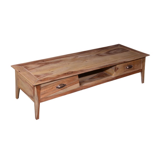 Wooden Rectangular 2 Drawer Coffee Table Chairish