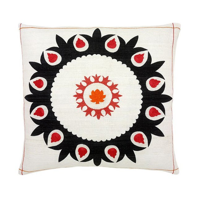 Large Fijian Decorative Pillow in Coral Chairish